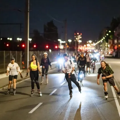 Skaters on the Vienna Friday Night Skate